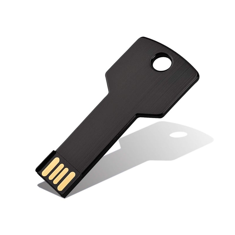 KOOTION 32GB USB Flash Drive, Metal Key Shaped 2.0 USB Memory Stick Pen Drive Black - Image 5